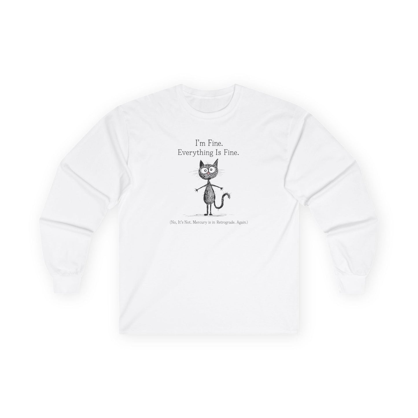 Mercury in Retrograde Long Sleeve Tee White Long-sleeve