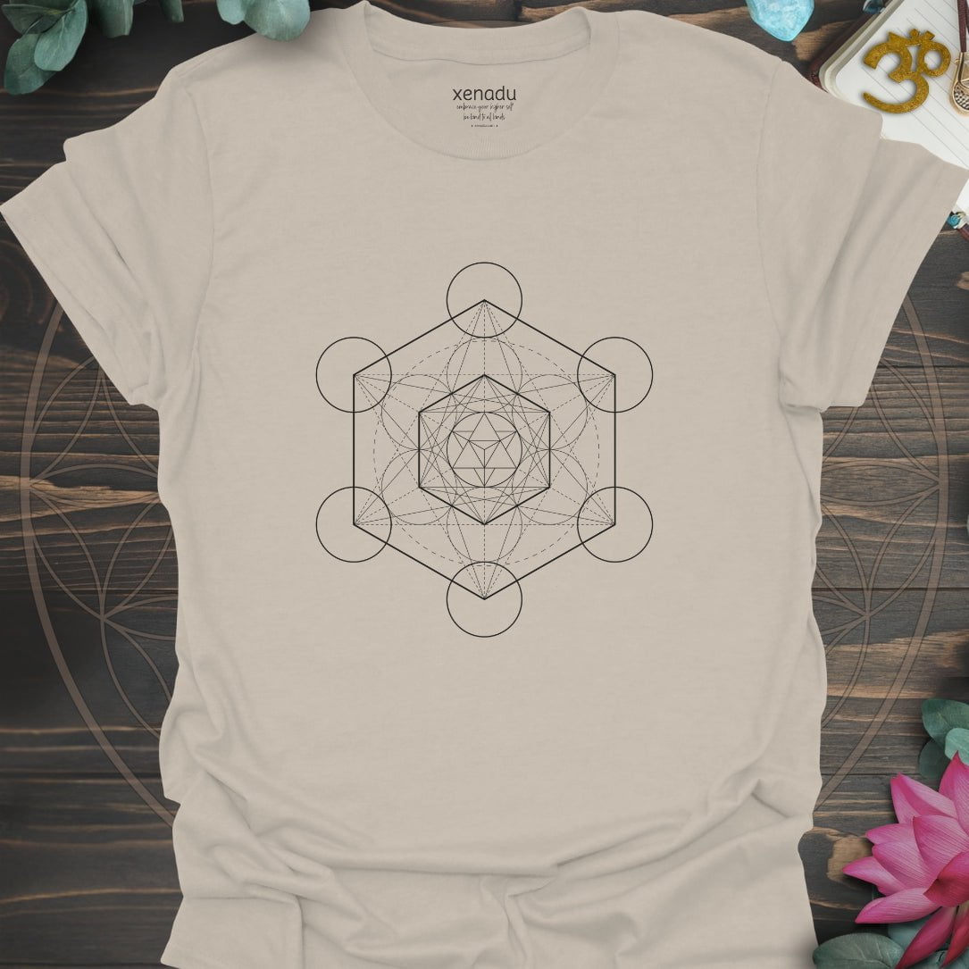 Metatron's Cube Tee Sand T-Shirt