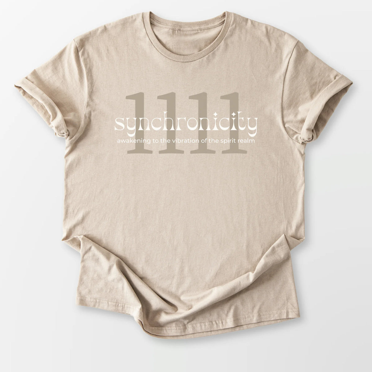 1111 Angel Number Tee Sand T-Shirt