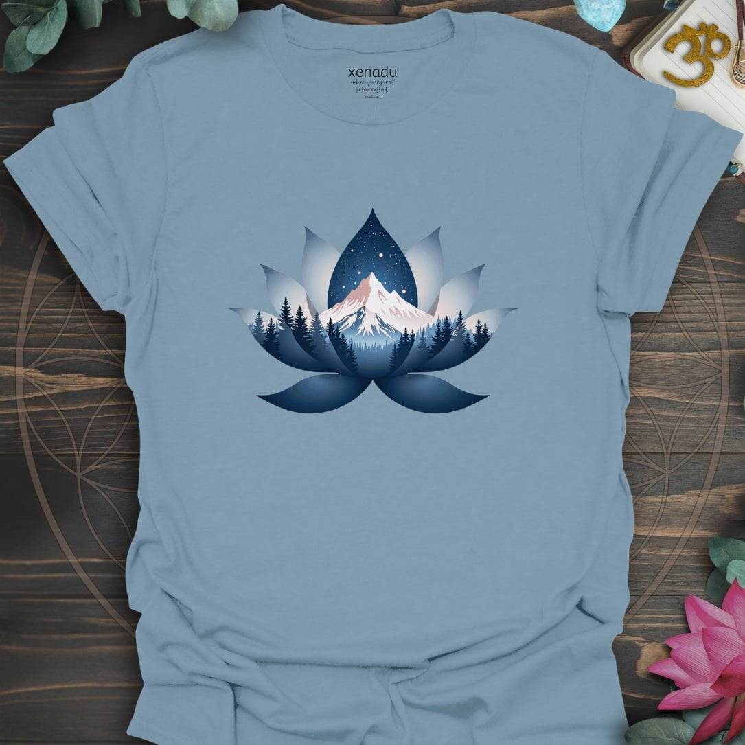Serene Lotus Tee Stone Blue T-Shirt