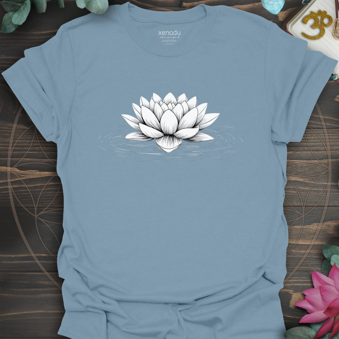 Floating Lotus Tee Stone Blue T-Shirt