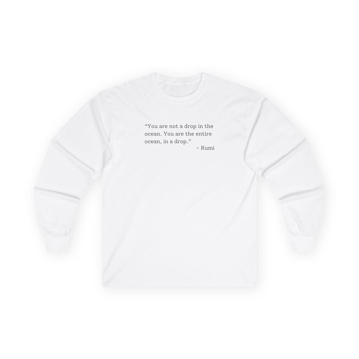 You Are The Entire Ocean Long Sleeve Tee White Long-sleeve