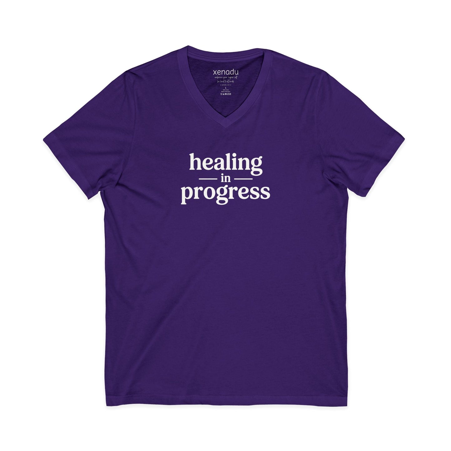 Healing in Progress V-Neck Tee Purple V-neck