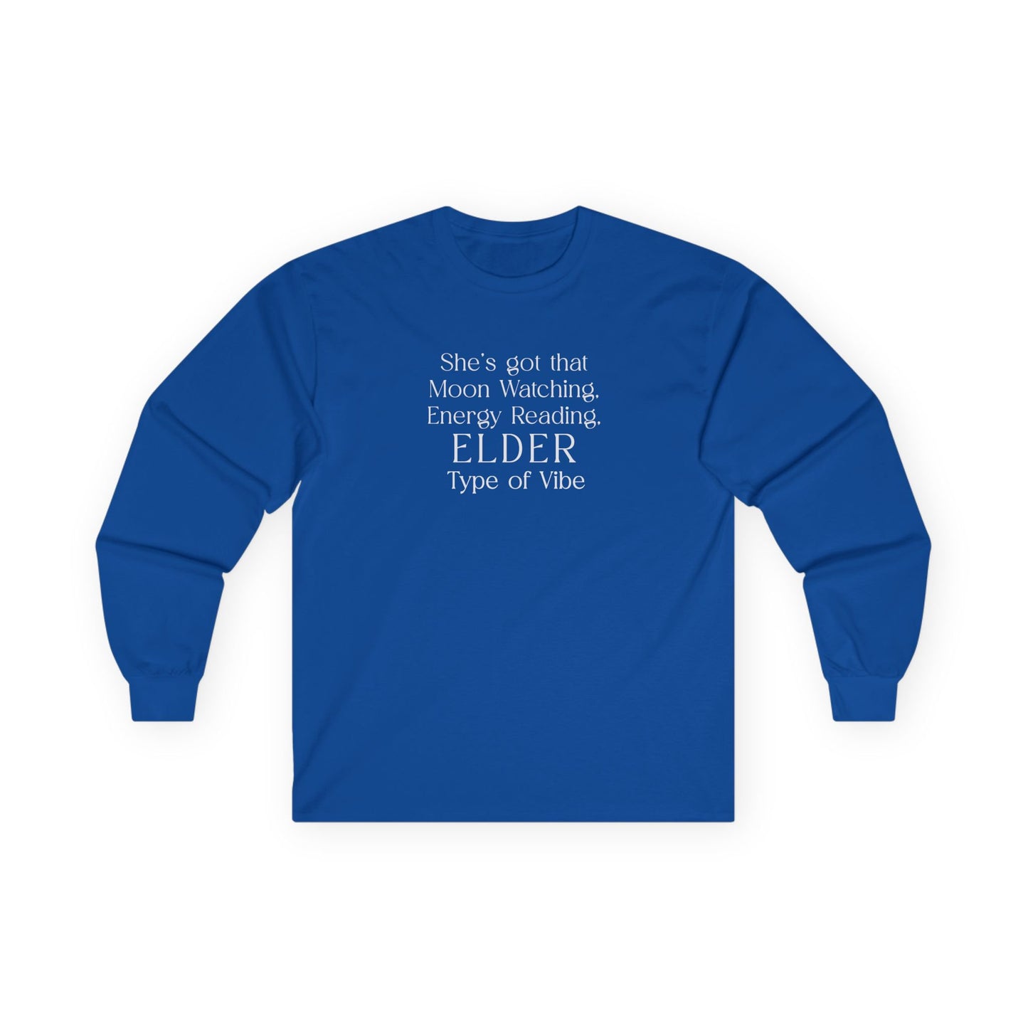 Her Elder Type Of Vibe Long Sleeve Tee Royal Blue Long-sleeve
