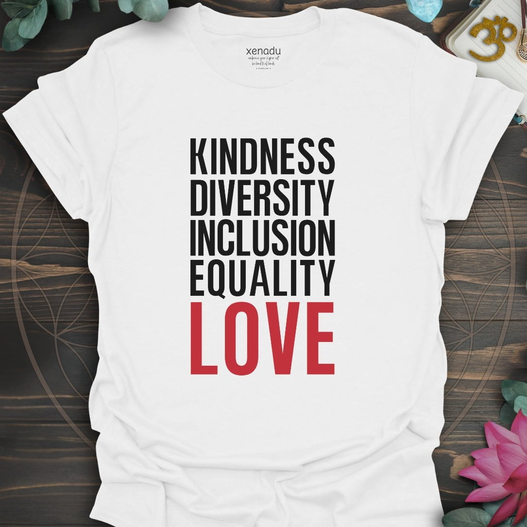 Kindness Inclusion Love Tee White T-Shirt