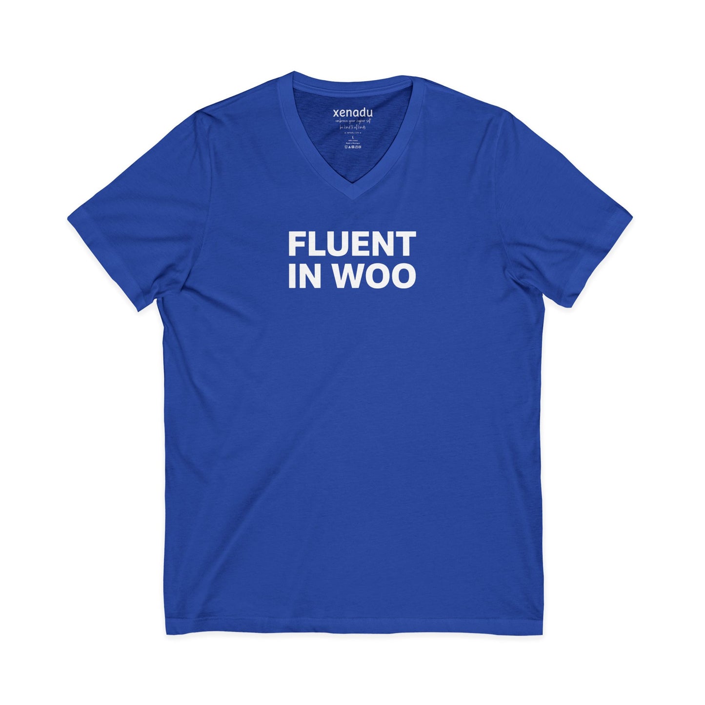 Fluent in Woo V-Neck Tee