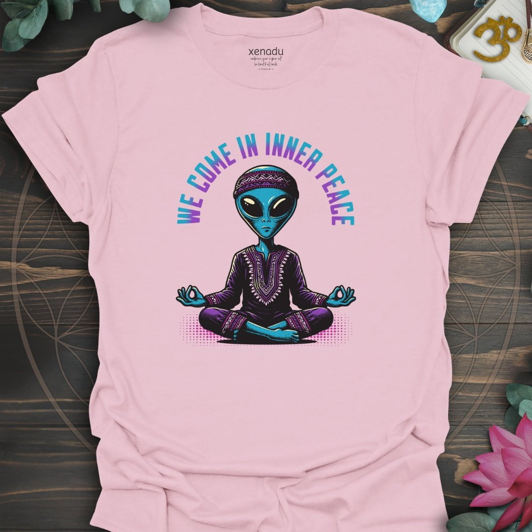 We Come In Inner Peace Tee Light Pink T-Shirt