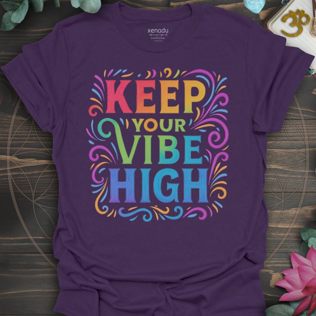Keep Your Vibe High Tee Purple T-Shirt