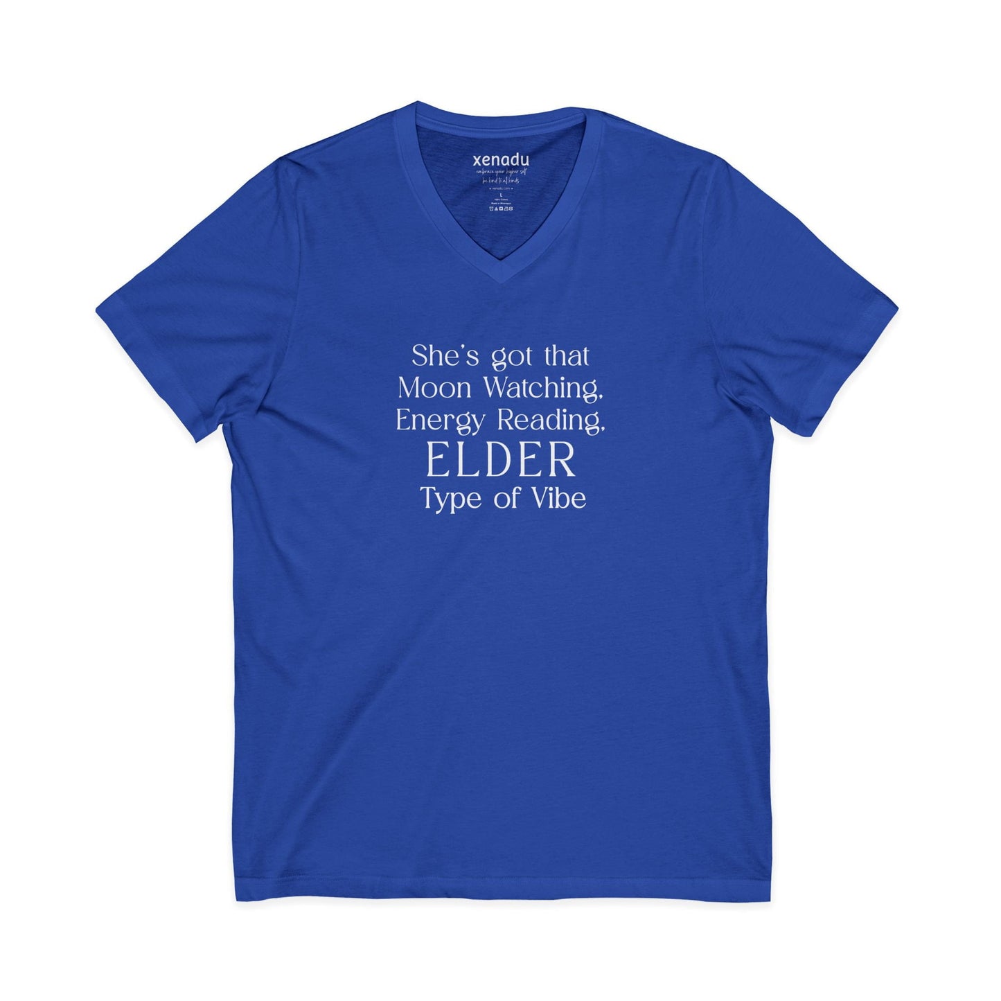 Her Elder Type Of Vibe V-Neck Tee Royal Blue V-neck