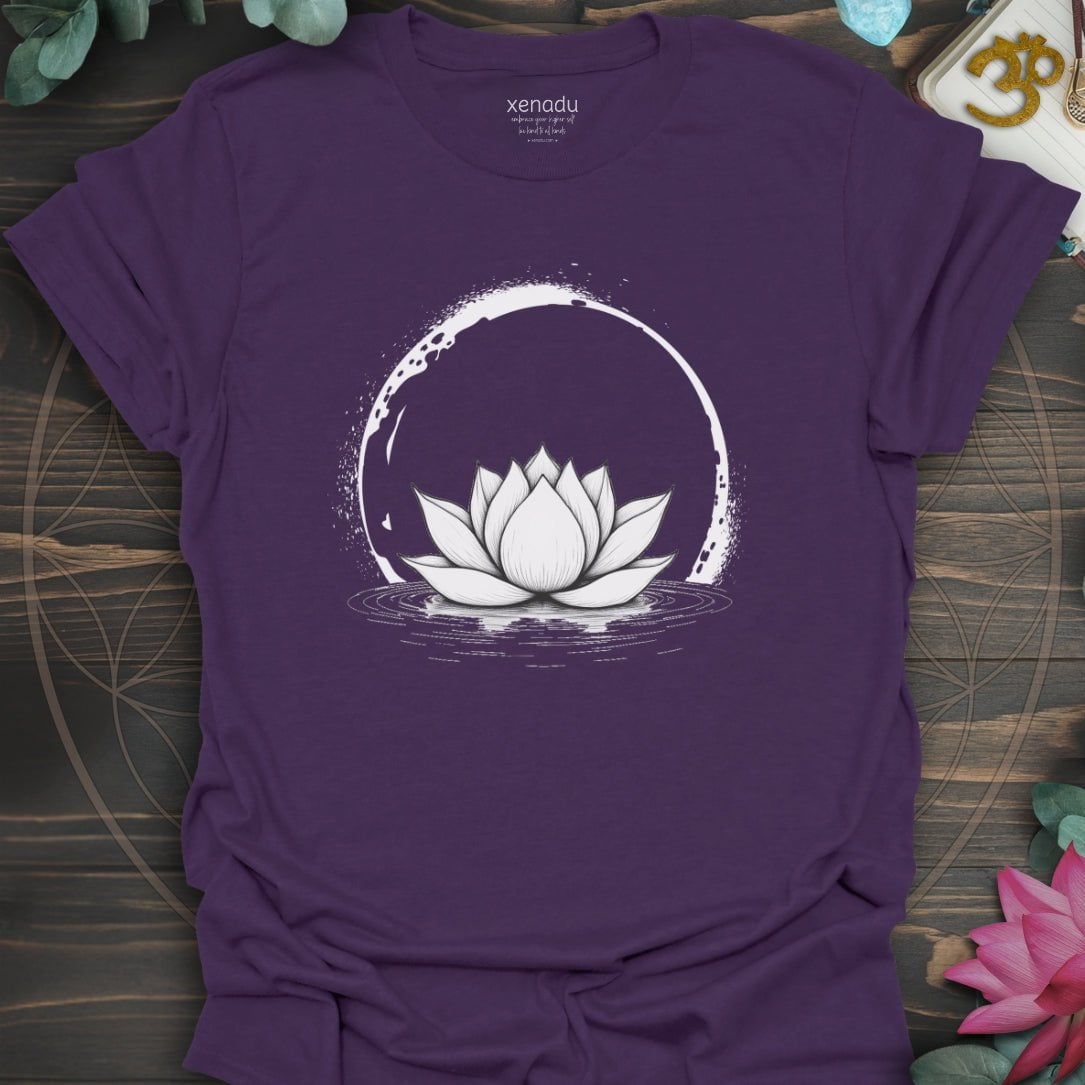 Moonlit Lotus Bloom Tee Purple T-Shirt