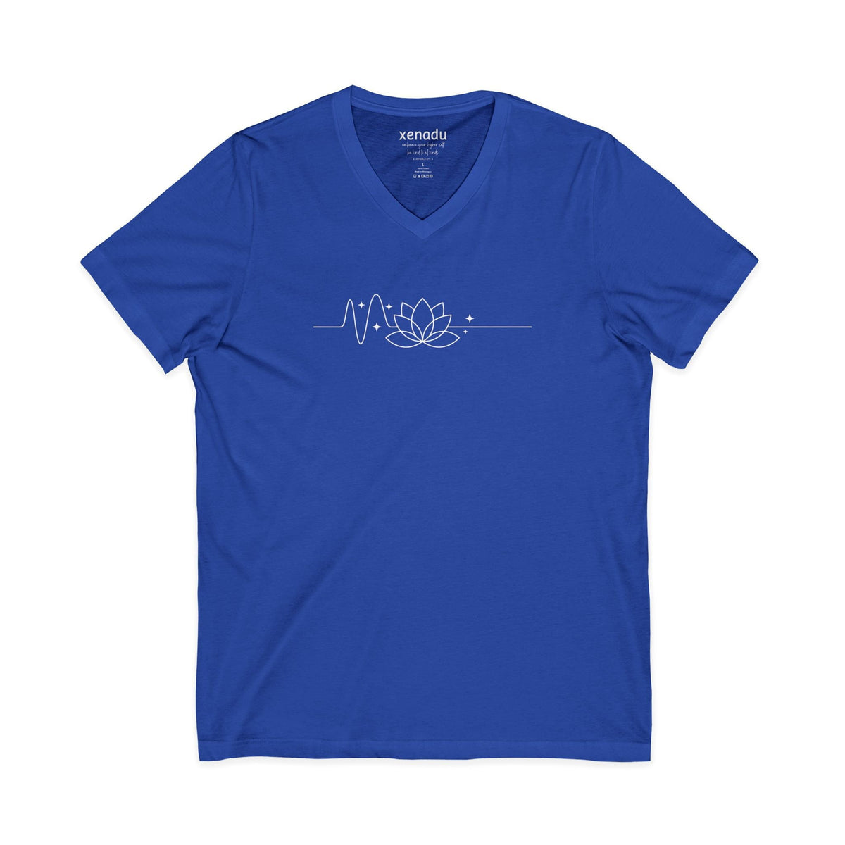 Spiritual Pulse V-Neck Tee Royal Blue V-neck