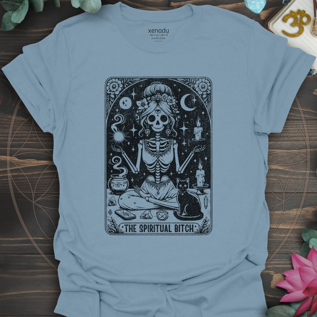 The Spiritual Tarot Tee Stone Blue T-Shirt