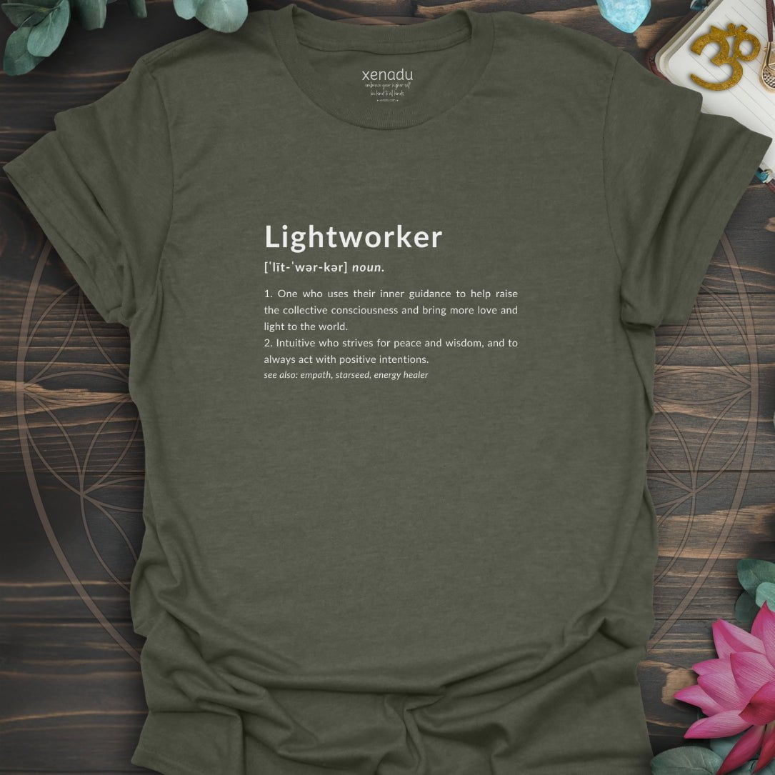 Lightworker Definition Tee Heather Military Green T-Shirt