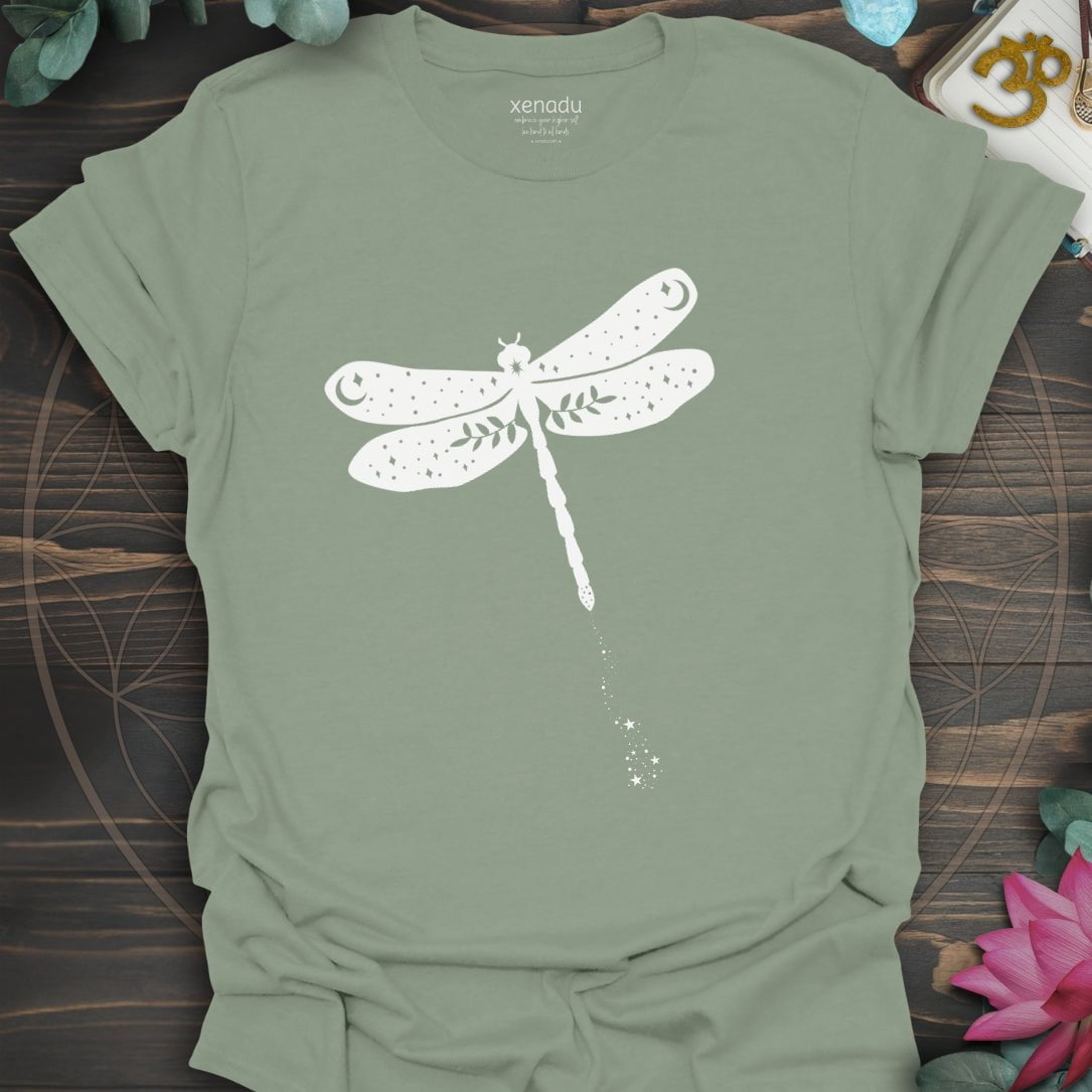 Celestial Dragonfly Tee Sage T-Shirt