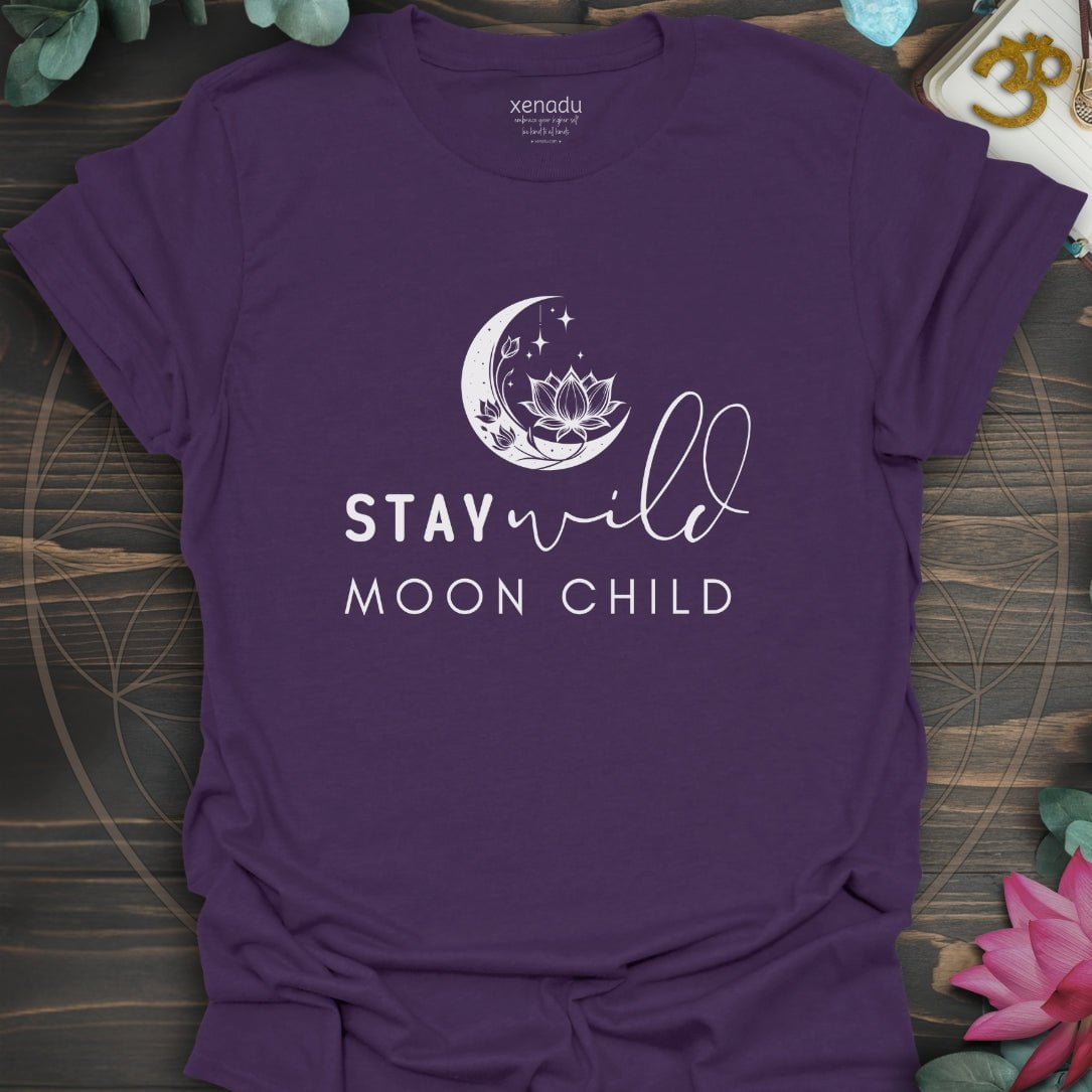 Stay Wild Moon Child Tee Purple T-Shirt