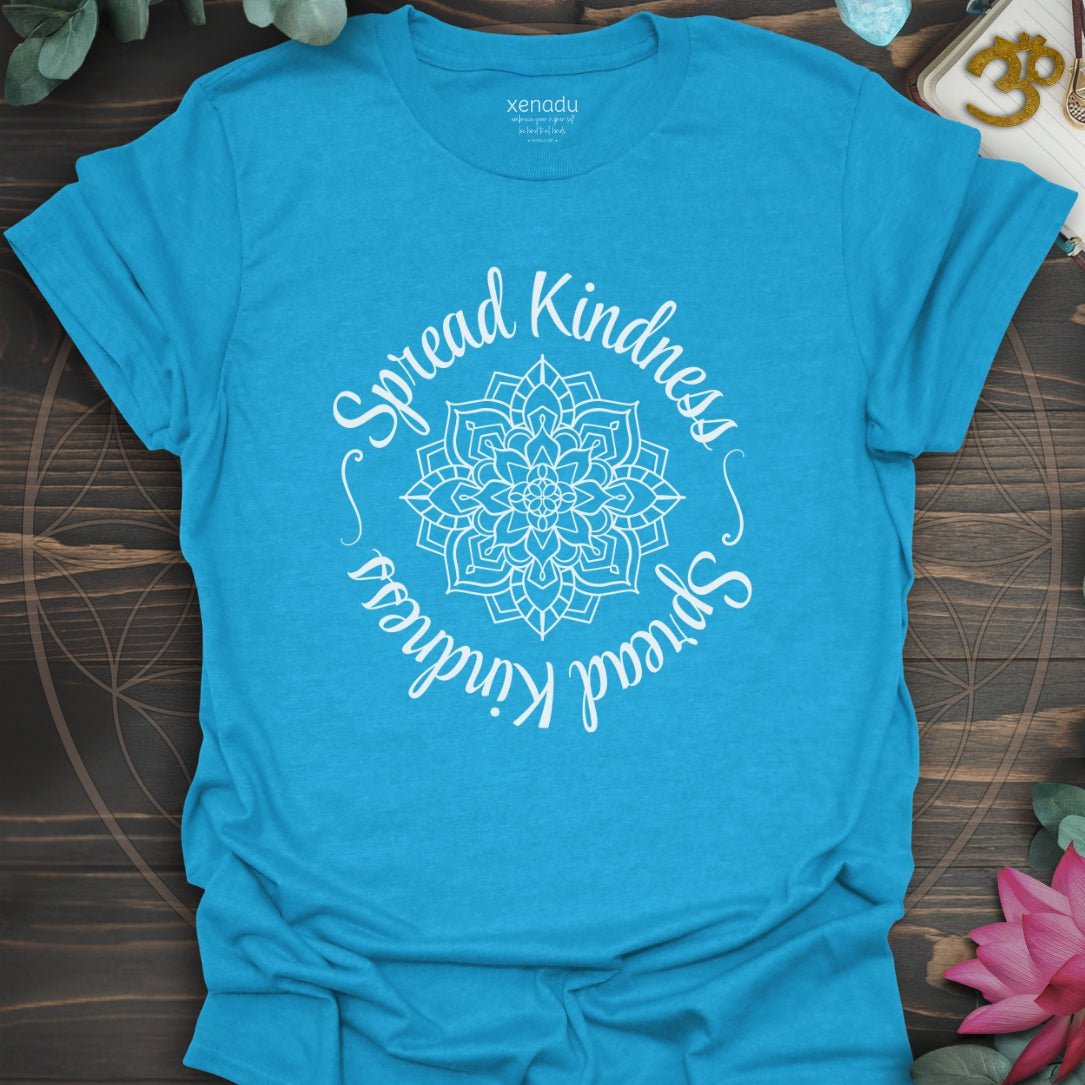 Kindness Mandala Tee Heather Sapphire T-Shirt