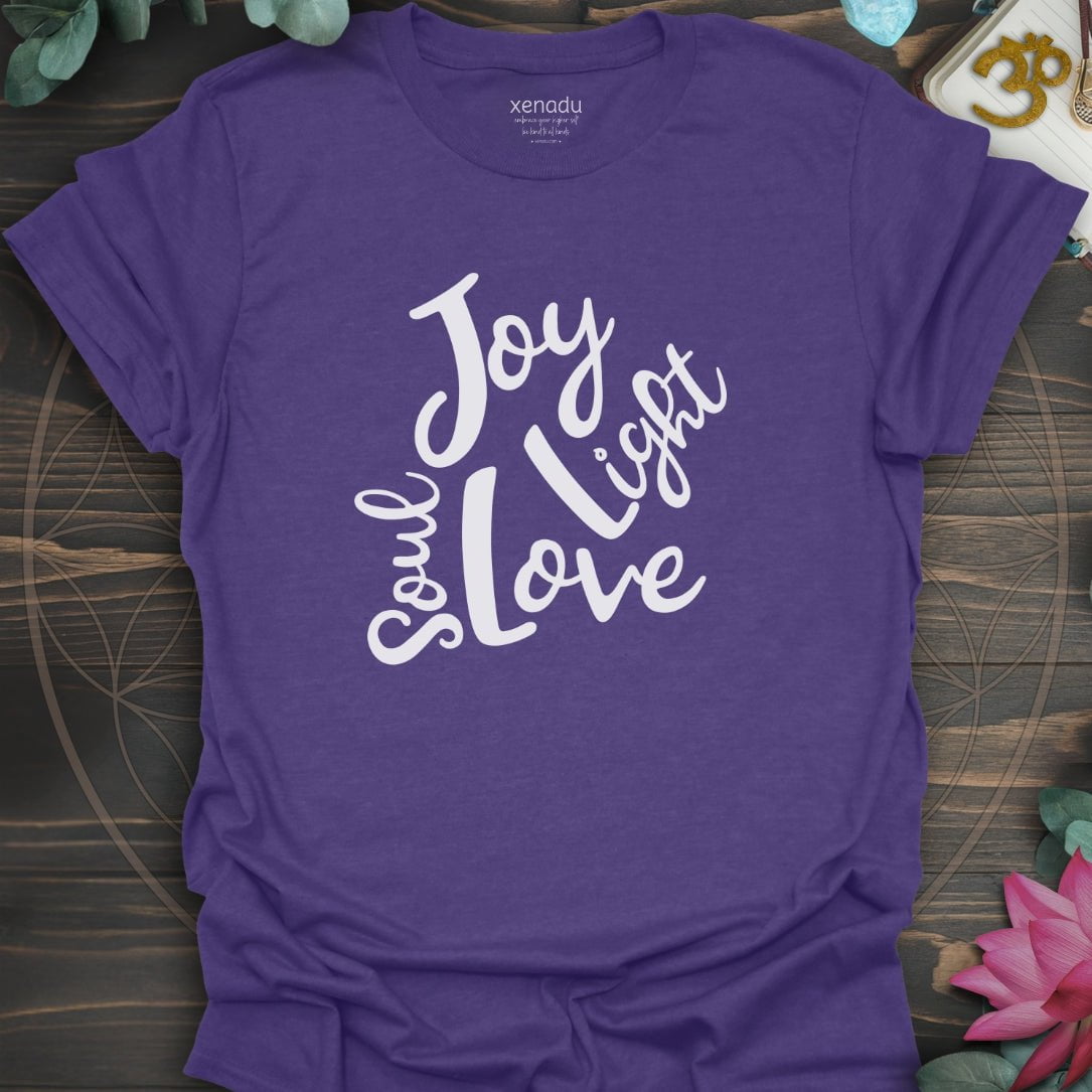 Soul Joy Love Light Tee Heather Purple T-Shirt