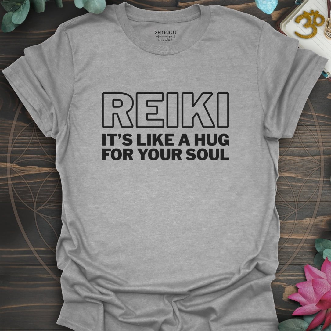 Reiki It's Like a Hug Tee Sport Grey T-Shirt