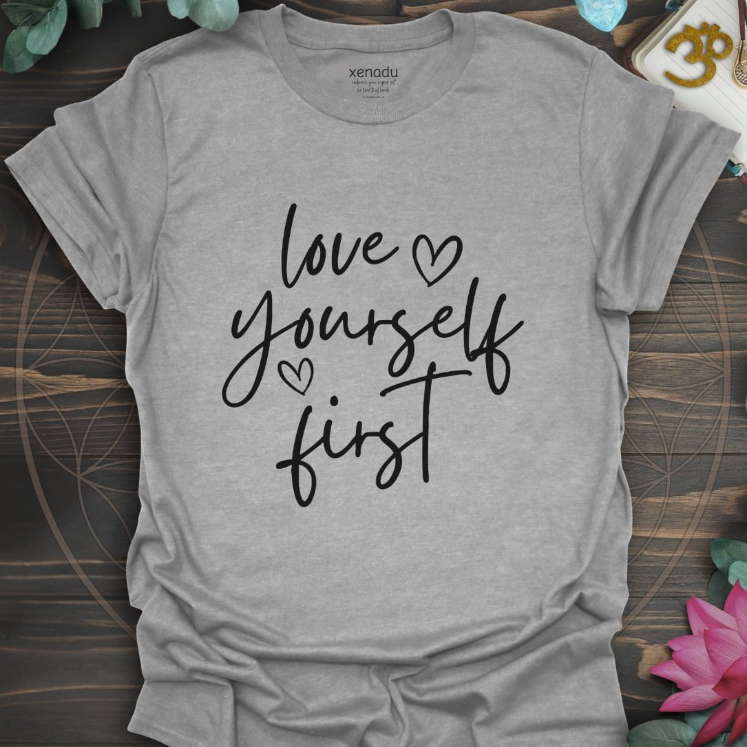 Love Yourself First Tee Sport Grey T-Shirt