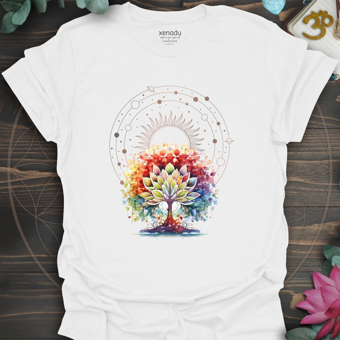 Lotus Tree of Life Tee White T-Shirt