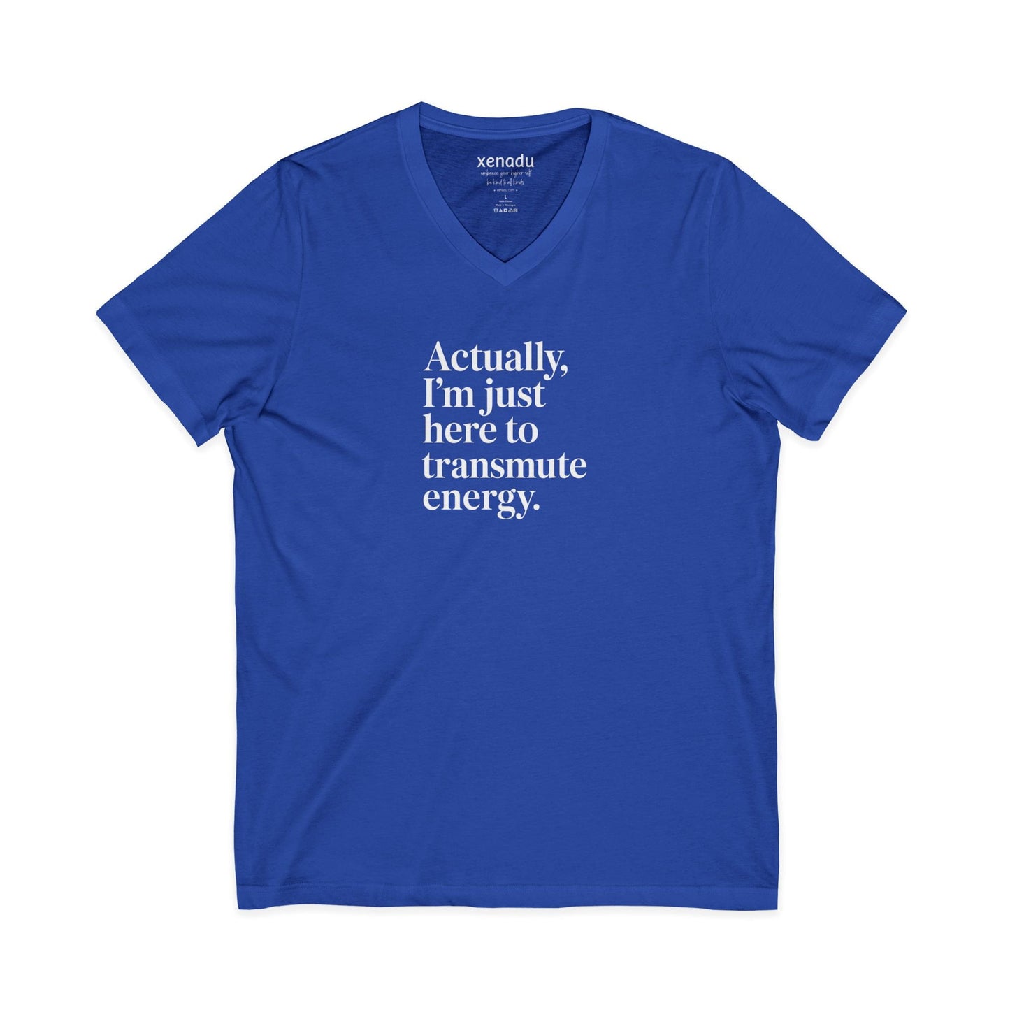 Transmute Energy V-Neck Tee Royal Blue V-neck