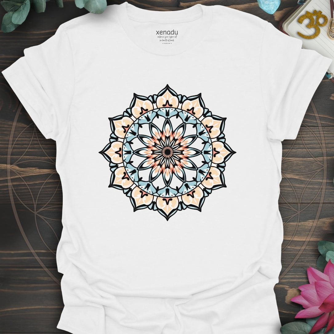 Vintage Fade Mandala Tee White T-Shirt