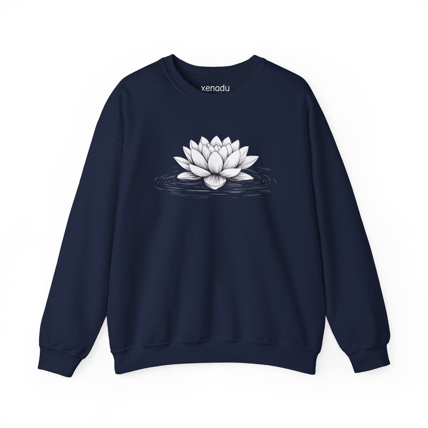 Floating Lotus Sweatshirt Navy Sweatshirt