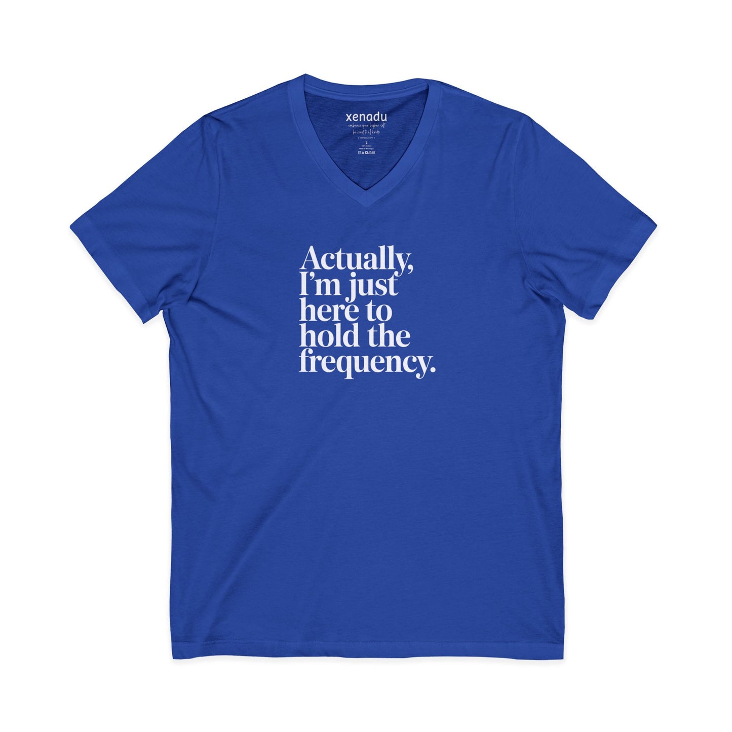 Hold the Frequency V-Neck Royal Blue V-neck