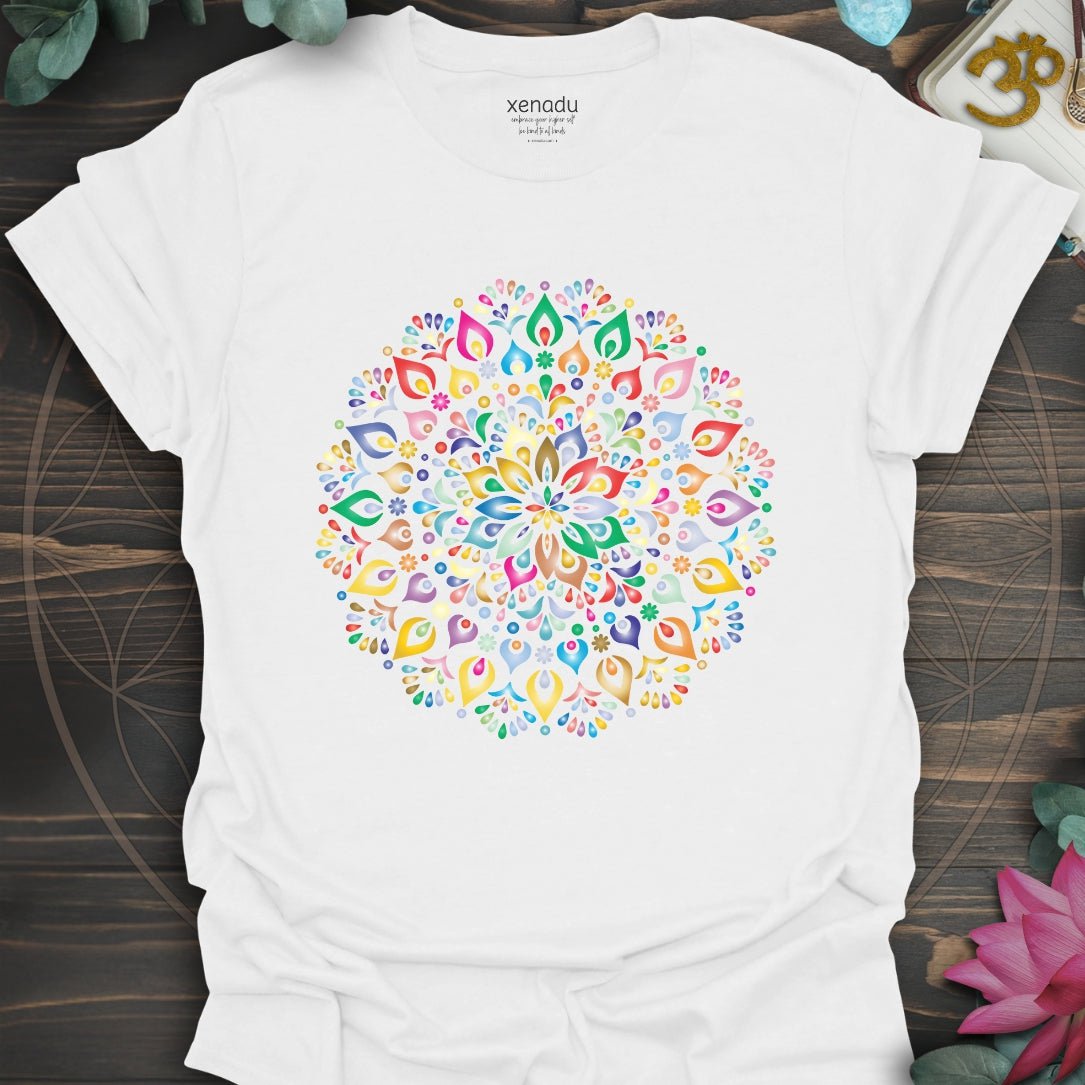 Vibrant Mandala Tee White T-Shirt