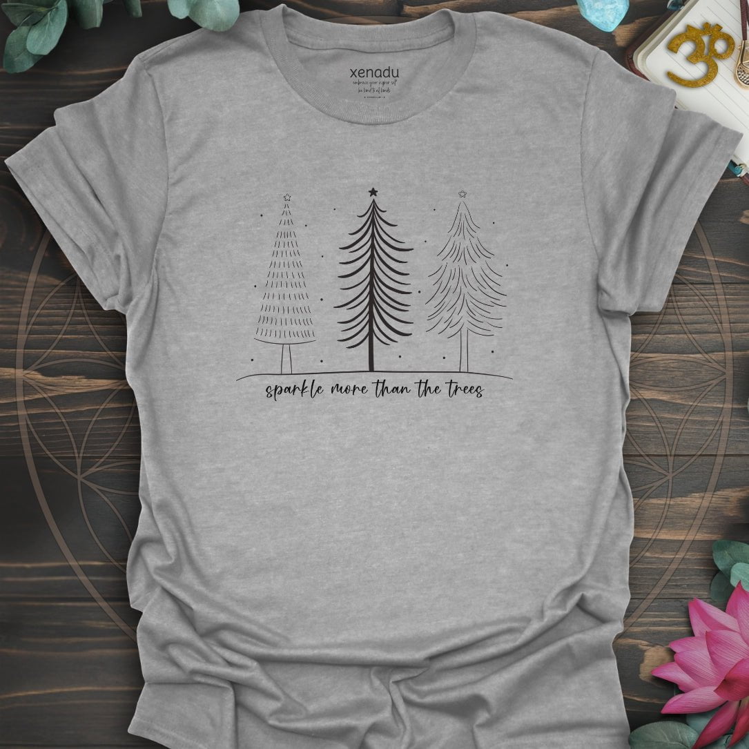 Simply Sparkle Trees Tee Sport Grey T-Shirt