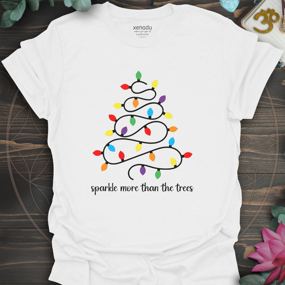 Sparkle Tree of Lights Tee White T-Shirt
