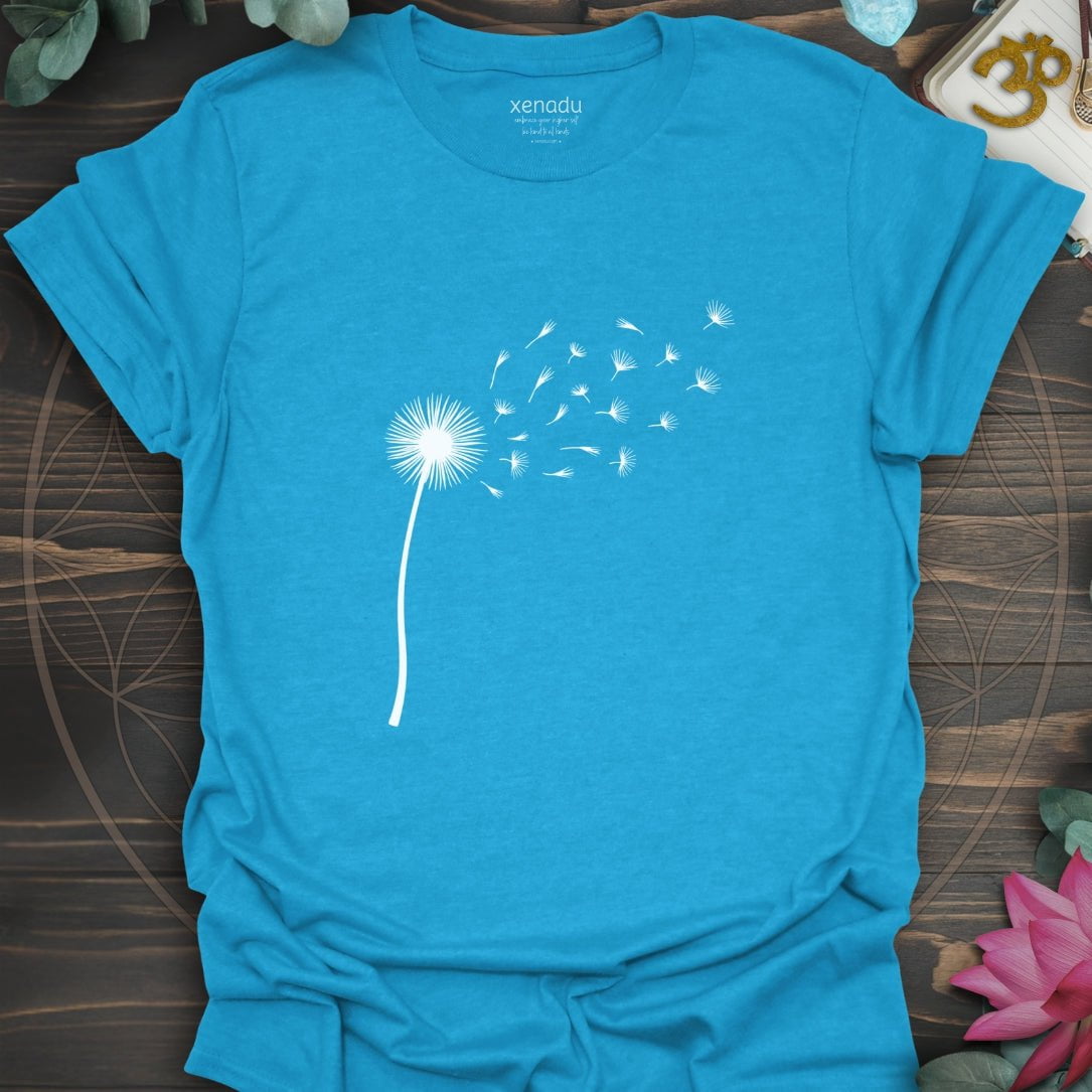 Single Dandelion Tee Heather Sapphire T-Shirt