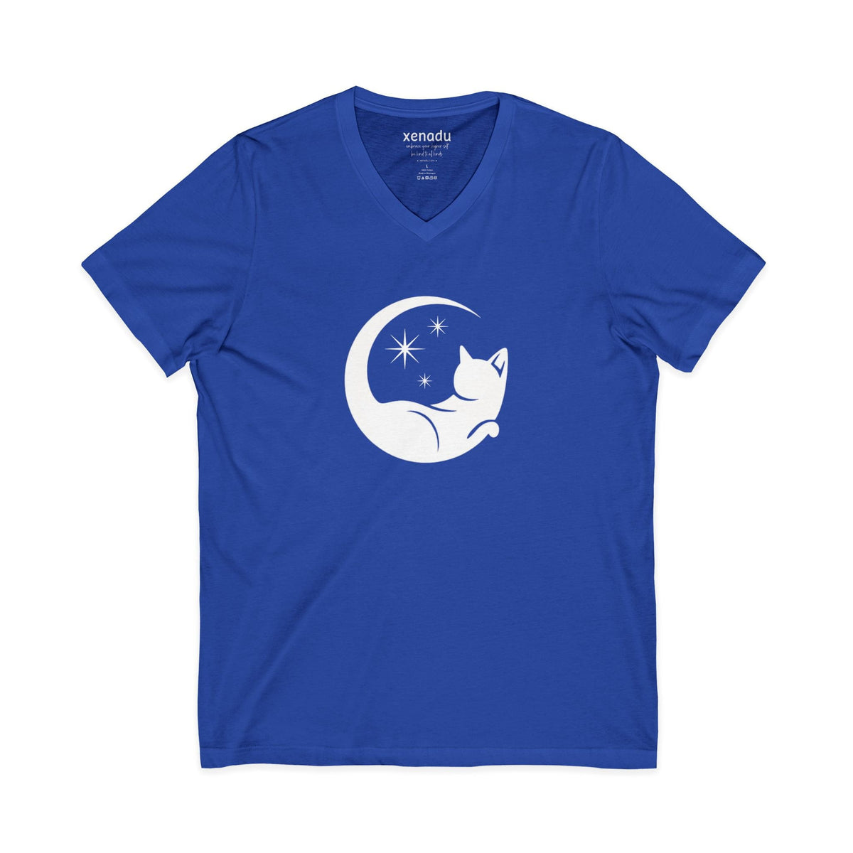 Familiar Energy V-Neck Tee Royal Blue V-neck