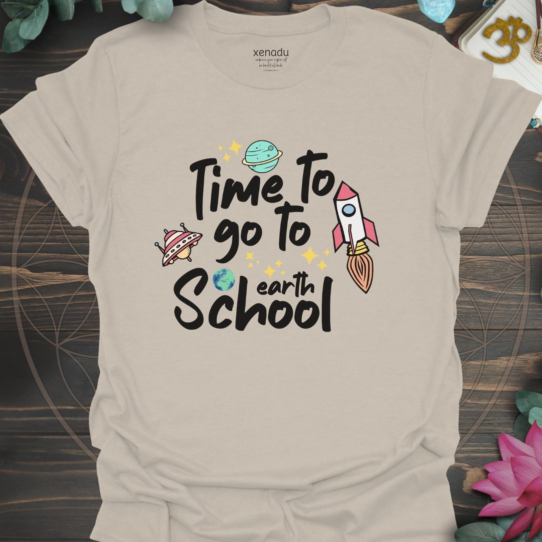 Time To Go To Earth Tee Sand T-Shirt