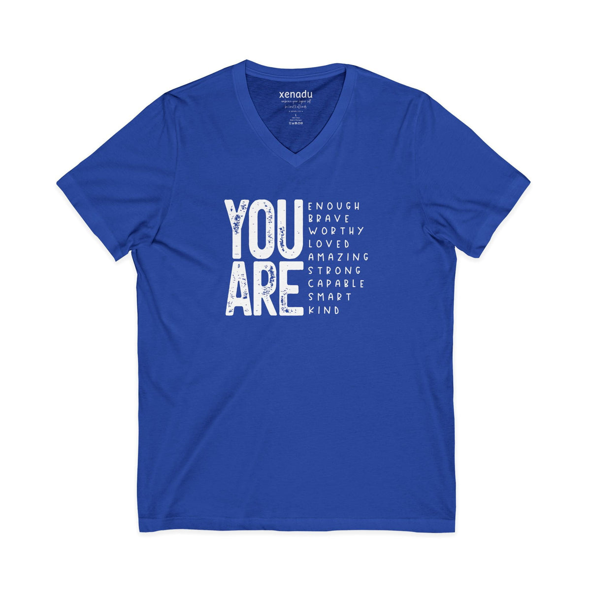 You Are So Much V-Neck Tee Royal Blue V-neck