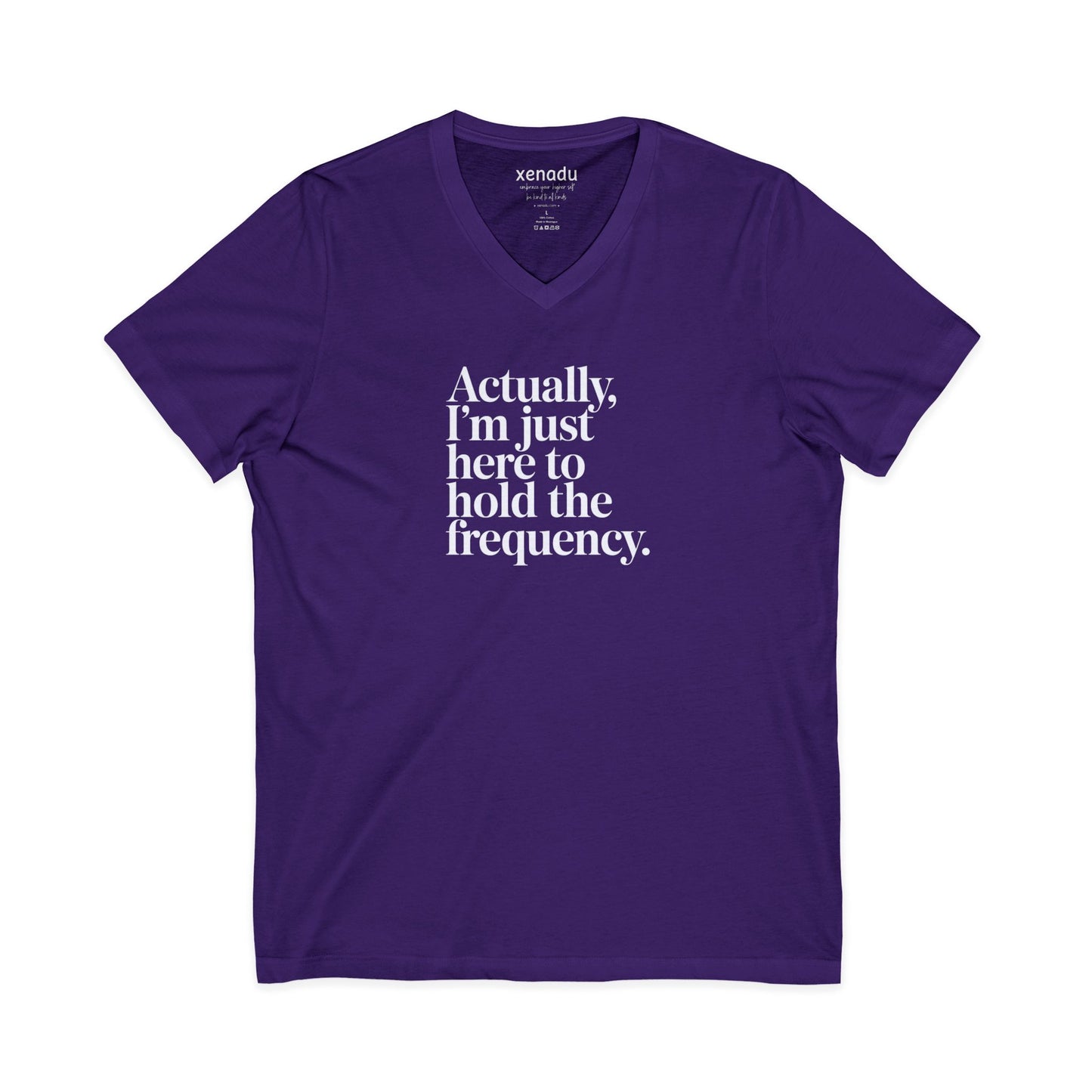Hold the Frequency V-Neck Purple V-neck