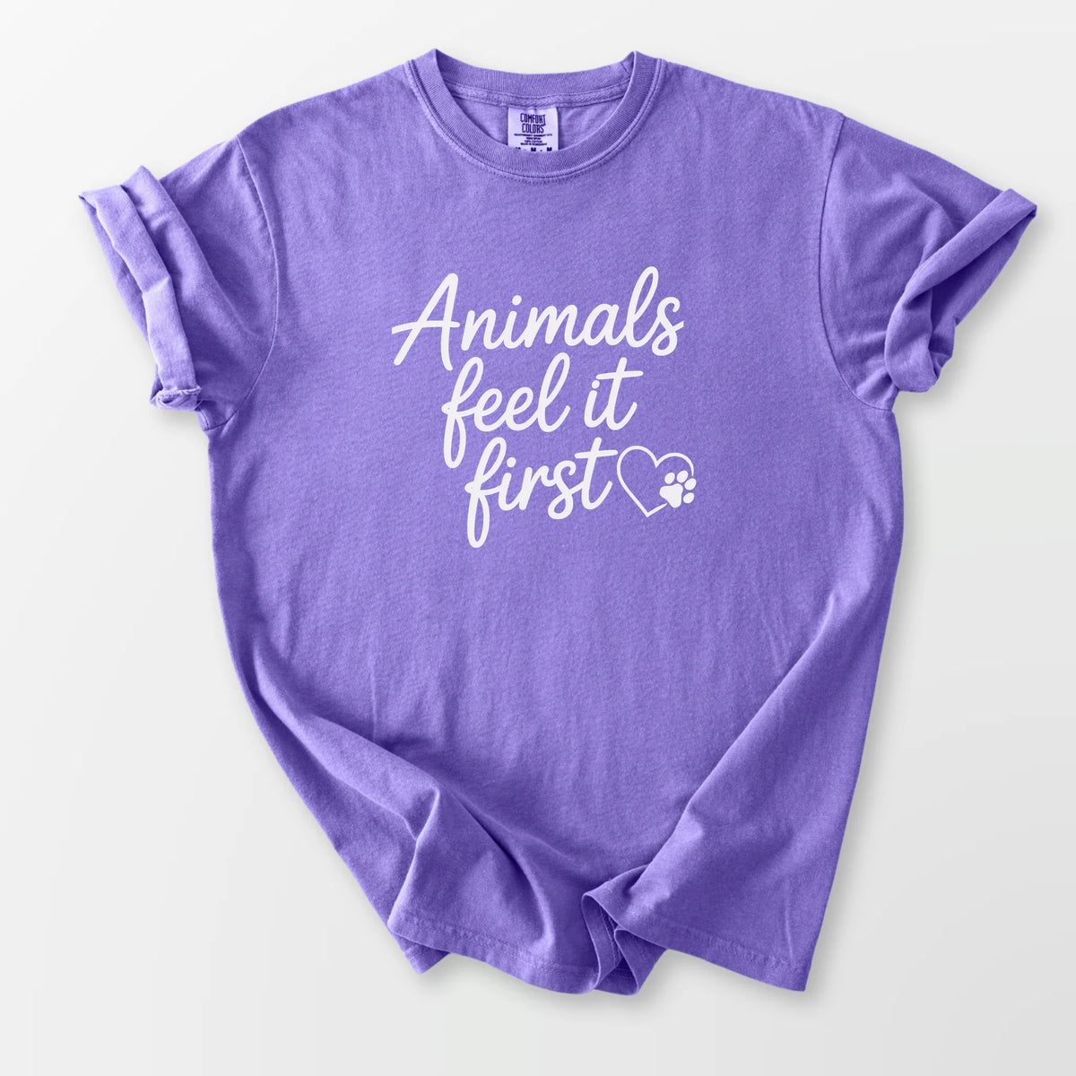 Animals Feel It First Comfort Tee Violet T-Shirt