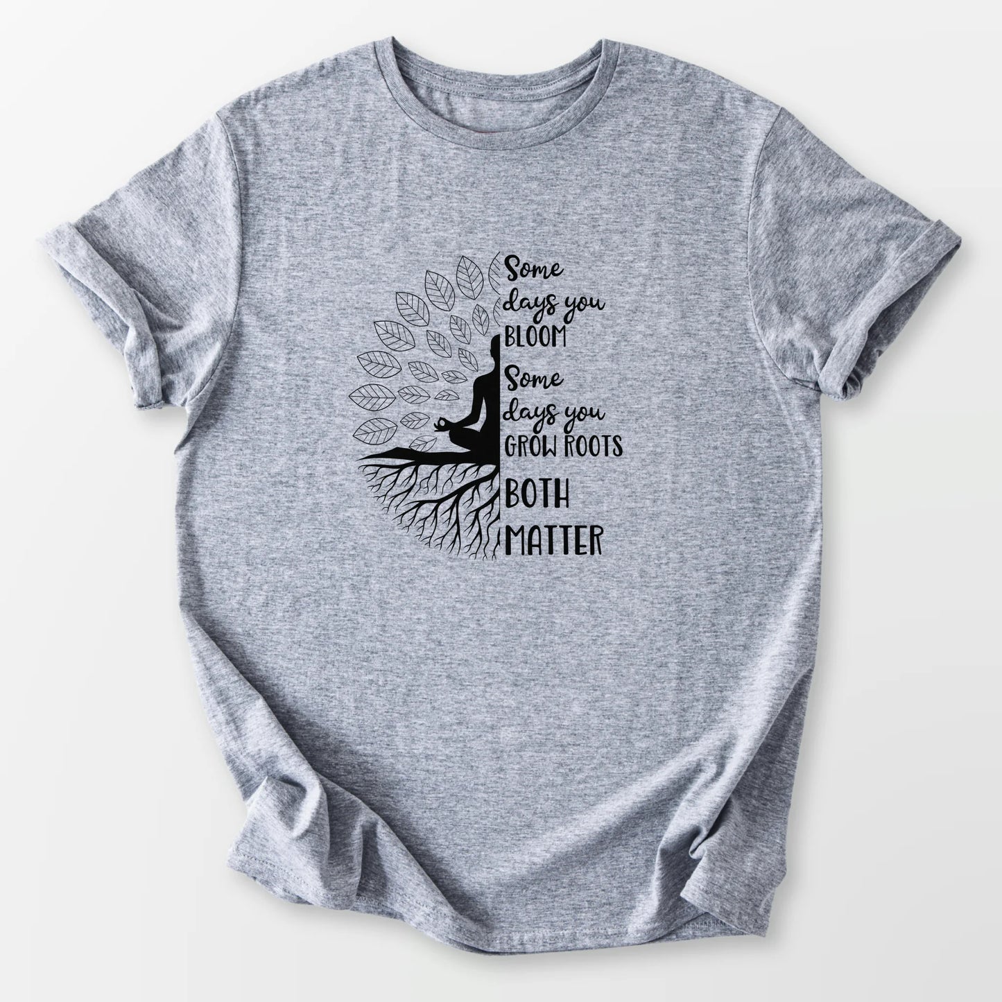 Bloom & Grow Roots Tee Sport Grey T-Shirt