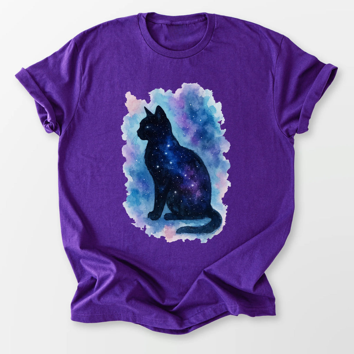 Cosmic Cat Aura Tee Purple T-Shirt