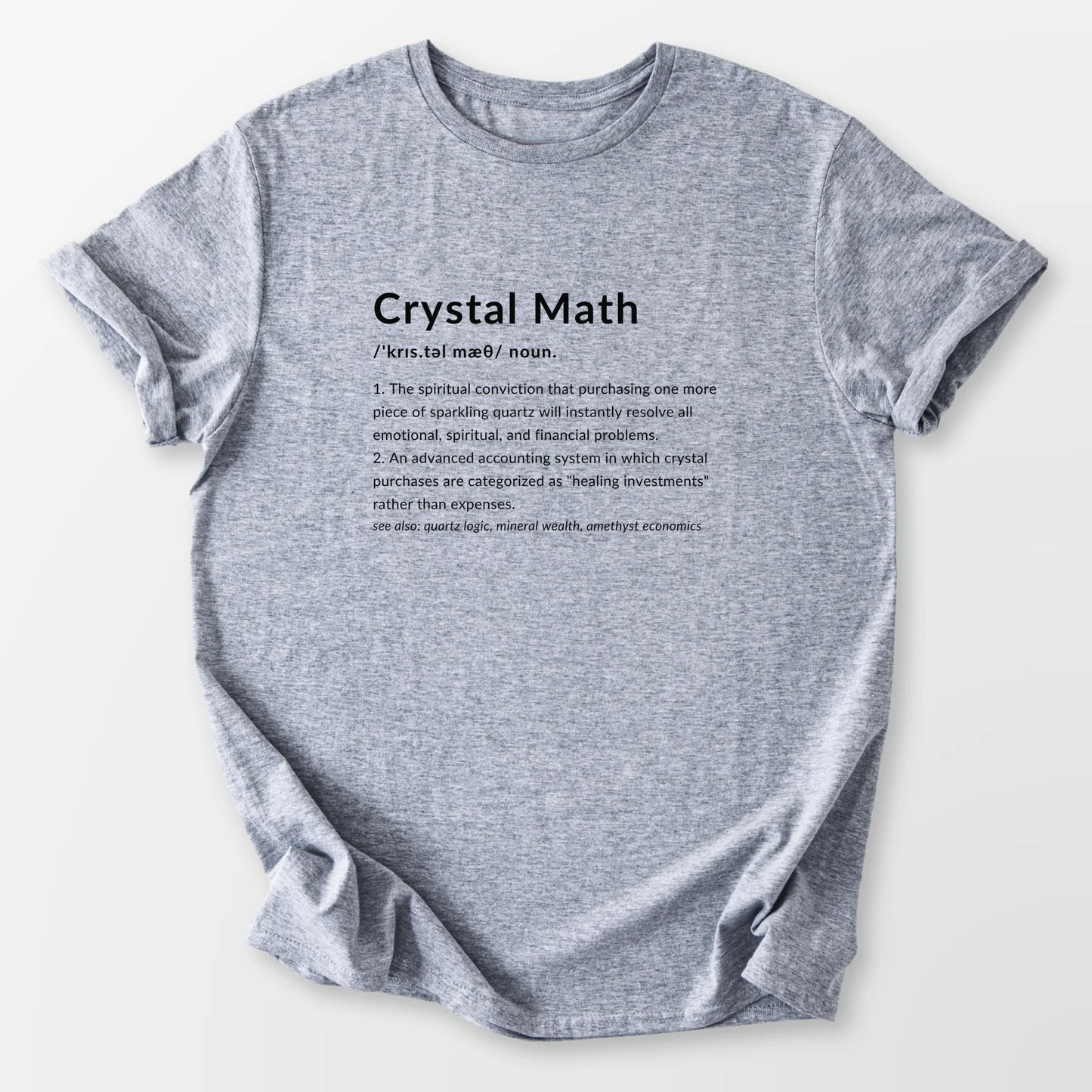 Crystal Math Definition Tee Sport Grey T-Shirt