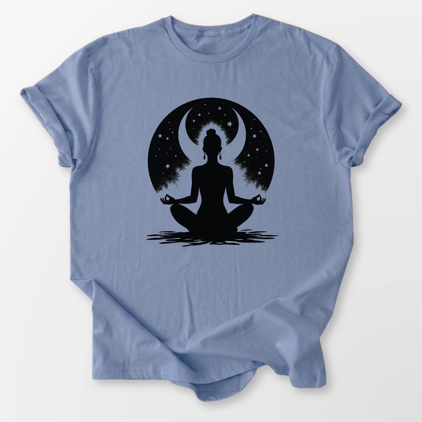 Dreamer Moon Meditation Tee Stone Blue T-Shirt