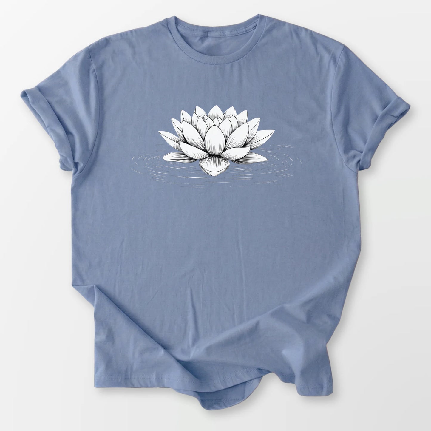 Floating Lotus Tee Stone Blue T-Shirt