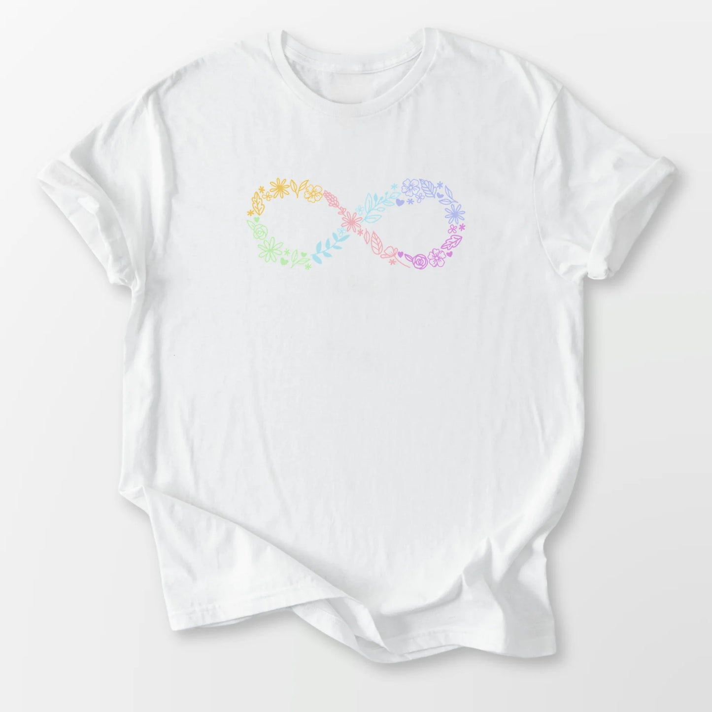 Floral Infinity Blooms Tee White T-Shirt
