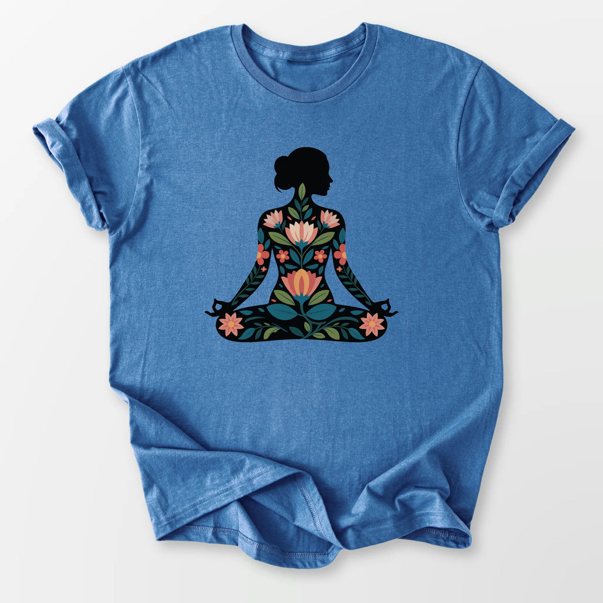 Floral Yogi Tee Indigo Blue T-Shirt