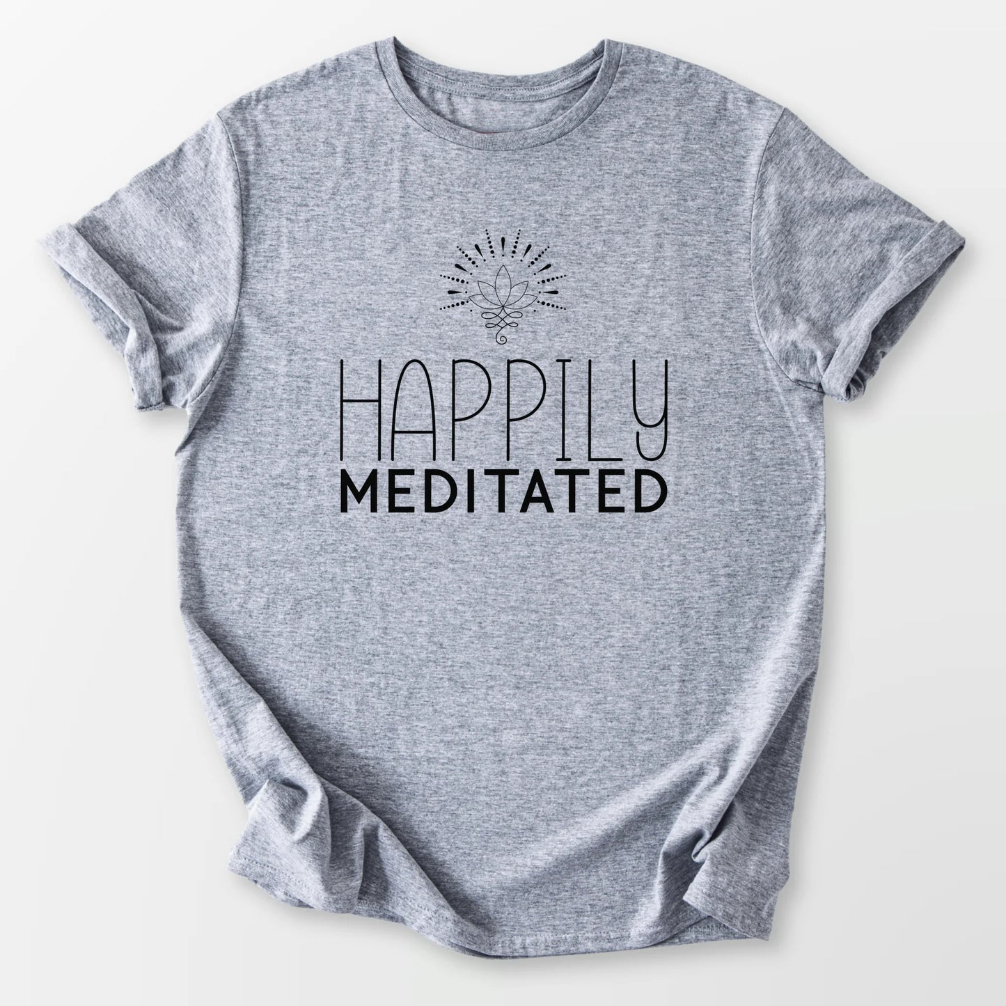 Happily Meditated Tee Sport Grey T-Shirt