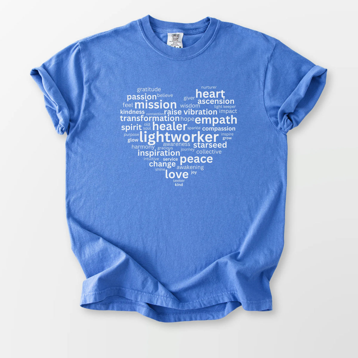 Heart of a Lightworker Comfort Tee Mystic Blue T-Shirt