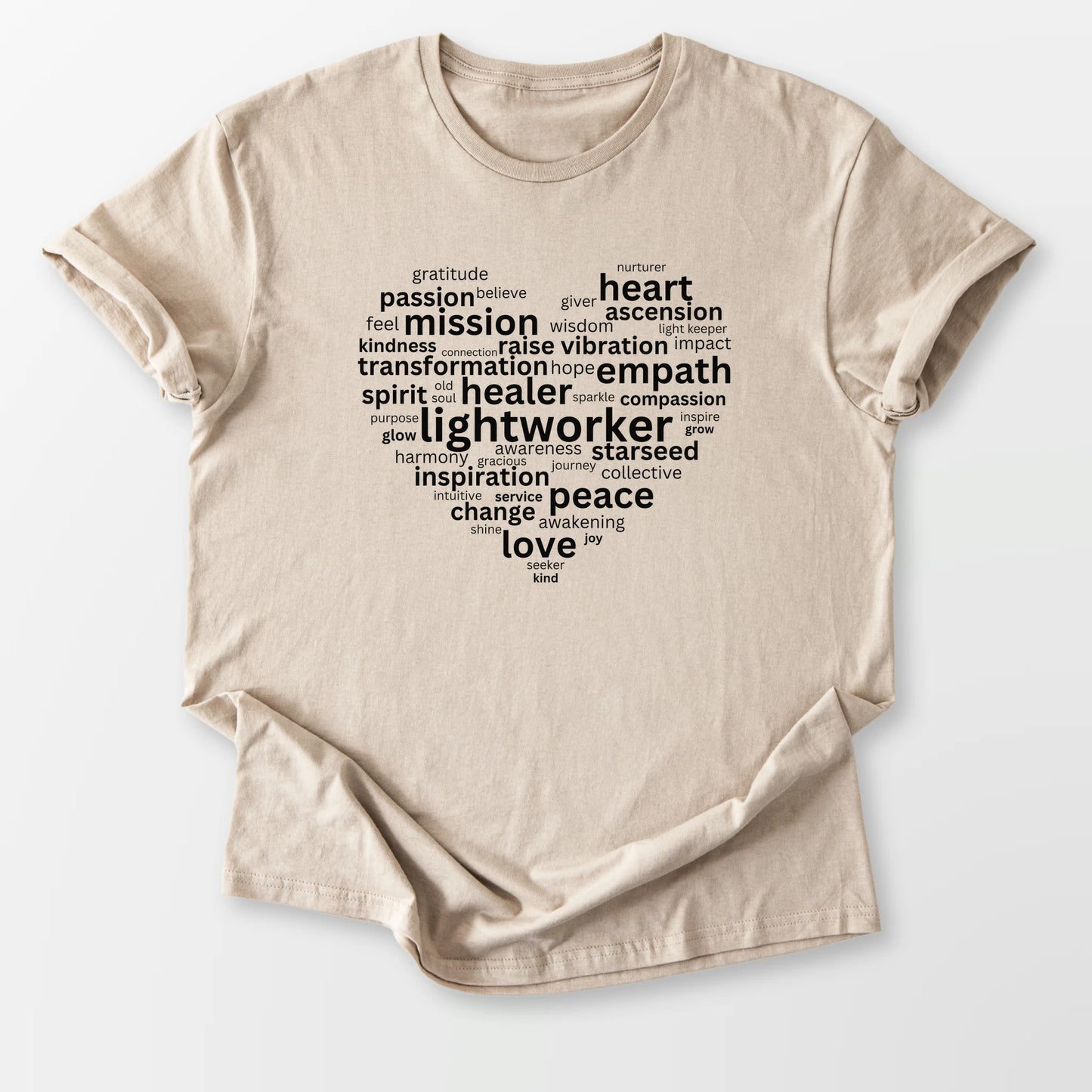 Heart of a Lightworker Tee Sand T-Shirt
