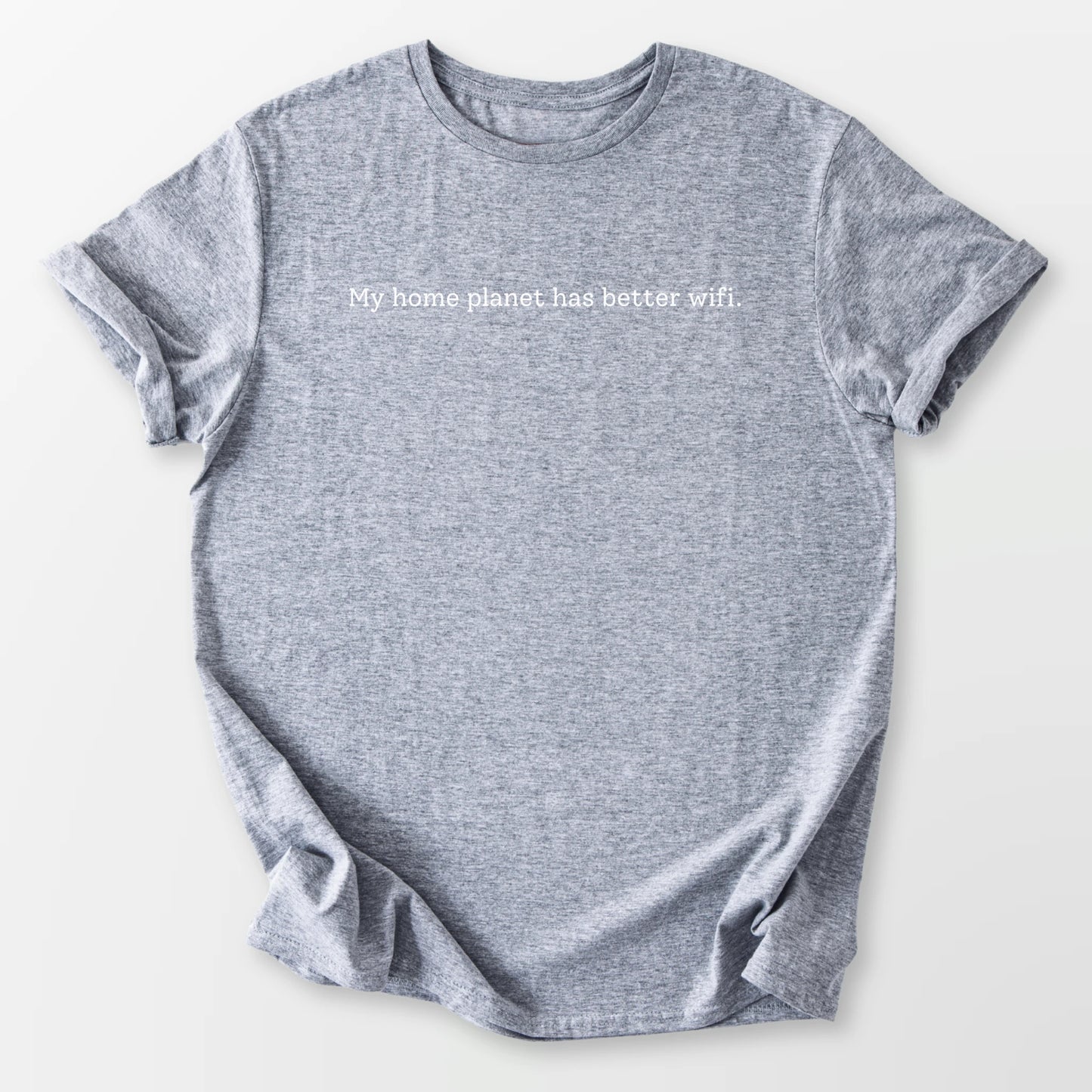 Home Planet Wifi Tee Sport Grey T-Shirt
