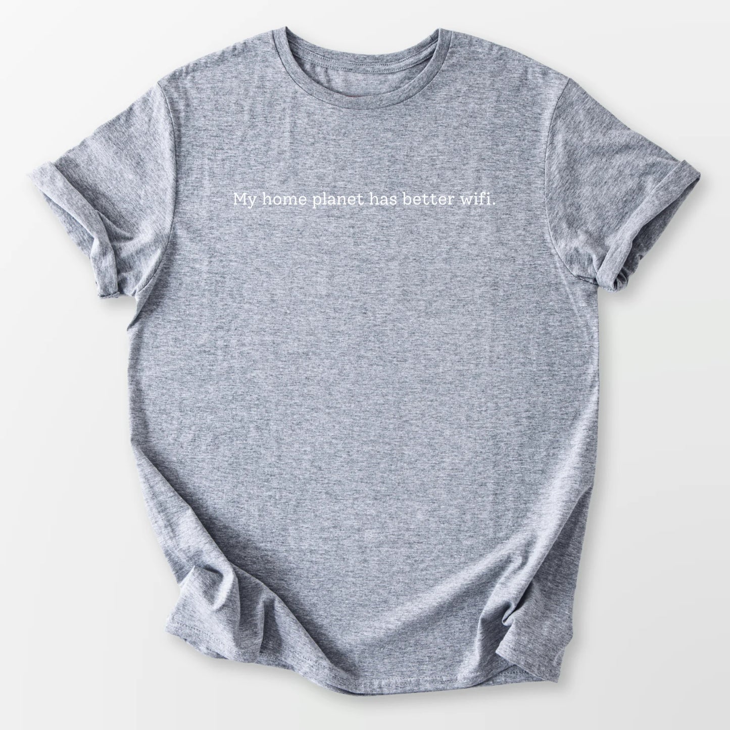 Home Planet Wifi Tee Sport Grey T-Shirt