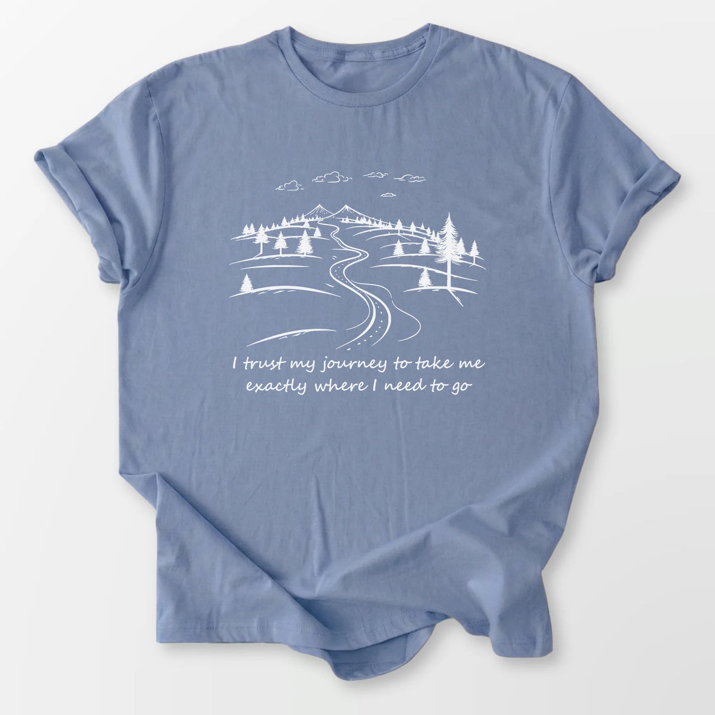 I Trust My Journey Tee Stone Blue T-Shirt